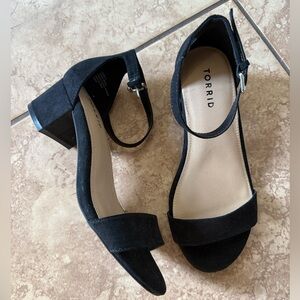Torrid Black Block Heel Sandals